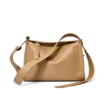 2023 Fashion New Solid Color Quality Soft Leather Crossbody Handbag Leather Commuting Single Shoulder Dumpling Tote Bag
